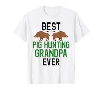 Homme Meilleur Grand-père Chasseur de cochons de Tous Les Temps T-Shirt Graphique avec Valeur