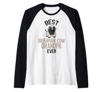 Homme Meilleur Grand-père Vache brahmane de Tous Les Temps Manche Raglan