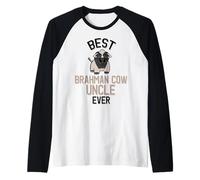 Homme Meilleur Oncle Vache brahmane de Tous Les Temps Manche Raglan