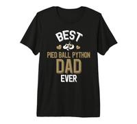 Homme Meilleur père Pied Ball Python de Tous Les Temps : Piebald Snake T-Shirt Haut de Gamme