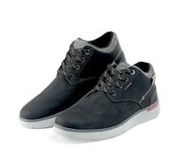 Homme Montante Basket Outdoor Gym Fitness Sneakers Classic Vintage Sneaker Chaussures de Sport Sport Cuir Business Chaussures MU9557-1 (Blak,43)