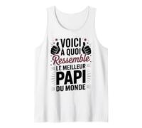 Homme Motif Papi Humour Phrase Fete des Grands-Peres Meilleur Papi Débardeur