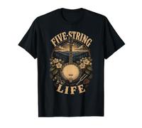 Homme Musique Bluegrass Five String Life T-Shirt Graphique avec Valeur