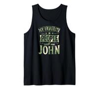 Homme My Favorite People Call Me John Nom personnalisé Débardeur