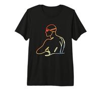 Homme Natation Guy Esquisse Nage avec Dos crawlé T-Shirt Haut de Gamme