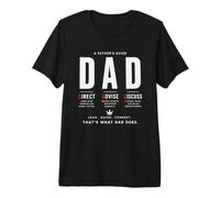 Homme Nouveau Papa Définition Guide des pères Direct Conseiller Discuter T-Shirt Haut de Gamme