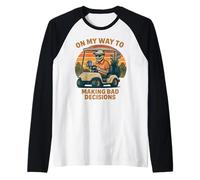 Homme on My Way to Making Bad Decisions - Golf Amusant Golfeur Manche Raglan