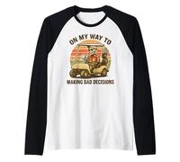 Homme on My Way to Making Bad Decisions - Golf Amusant Golfeur Manche Raglan