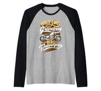 Homme Only Grandpas Ride Motorcycles Phrase pour les grand-père Manche Raglan