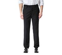 Homme Pantalon Classique Pantalon Elégant Casual Chino Original Slim Tapered-Stretch Tube Droite Décontracté Pantalon De Costume Noir 4XL
