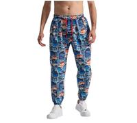 Homme Pantalon en Coton Lin avec Poches Été Plage Cargo Pas Cher Pantalons Lin Hommes Taille Elastique Pant de Travail Imprimé pour de Plage Ample à Cordon Pantalon de à élastique Pants Mode