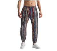 Homme Pantalon en Coton Lin avec Poches Été Plage Cargo Pas Cher Pantalons Lin Hommes Taille Elastique Pant de Travail Imprimé pour de Plage Ample à Cordon Pantalon de à élastique Pants Mode
