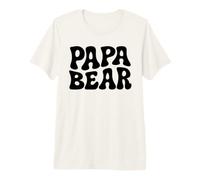 Homme Papa Bear Typographie rétro Cadeau T-Shirt Haut de Gamme