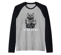 Homme Papa Bear Viking Bear Warrior Odin Berserker Vikings Mythes Manche Raglan