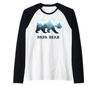 Homme Papa Bear Wildlife Cadeau de fête des pères pour papa, papa ou papa Manche Raglan