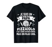 Homme Papa Pizzaïolo Fête des Pères Pizza Drôle Noël T-Shirt