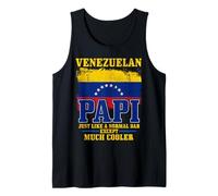 Homme Papa vénézuélien Drapeau Venezuela Fierté drôle Fête des Pères Débardeur