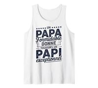 Homme Papi Exceptionnel Humour Message Drôle Homme Fête de Papi Débardeur