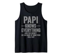 Homme Papi Knows Everything Funny Humor Débardeur