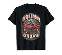 Homme Pêcheur De Crabe Royal D'Alaska Dutch Harbour Squad T-Shirt Graphique avec Valeur
