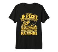 Homme Pêcheur Ma Femme Est Ma Plus Belle Prise T-Shirt Haut de Gamme