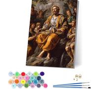 Homme Peinture Numero Adulte avec Cadre, Peinture Numero Adulte Arbre sur Toile, DIY Loisirs Créatifs Adultes, Paint by Numbers Kit avec Peintures et Pinceaux, Decoration Maison 100x135cm 8-4352