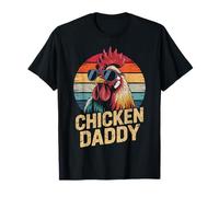 Homme Poulet Papa Vintage Coq Volaille Fermier Fête des Pères T-Shirt