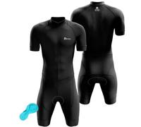 Homme Pro Trifonction Manches Courtes Sports de Plein Air Vêtements de Triathlon, Combinaison de Cyclisme pour Homme - pour Course À Pied, Natation, Cyclisme Body (PU4,5XL)
