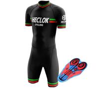 Homme Pro Trifonction Manches Courtes Sports de Plein Air Vêtements de Triathlon,Cyclisme Body,Combinaison de Cyclisme Homme,Compétition Rembourré,pour Course À Pied,Natation (TYP-10,5XL)
