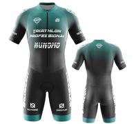 Homme Pro Trifonction Manches Courtes Sports de Plein Air Vêtements de Triathlon, Ensemble de Maillot de Cyclisme Une Pièce Natation, Cyclisme,Excercice,Courses (Type-4,3XL)
