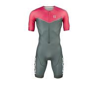Homme Pro Trifonction Manches Courtes Sports de Plein Air Vêtements de Triathlon, pour Course À Pied, Natation, Cyclisme Body (TYP-7,XS)