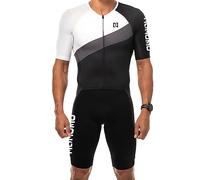 Homme Pro Trifonction Manches Courtes Sports de Plein Air Vêtements de Triathlon, pour Course À Pied, Natation, Cyclisme Body (TYP-4,XL)