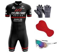 Homme Pro Trifonction Manches Courtes Sports de Plein Air Vêtements de Triathlon,Tri-Costume d'une pièce,Combinaison de Cyclisme Homme, Course À Pied,Natation, Cyclisme Body (TYP-2,3XL)