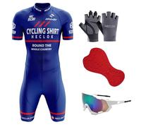 Homme Pro Trifonction Manches Courtes Sports de Plein Air Vêtements de Triathlon,Tri-Costume d'une pièce,Combinaison de Cyclisme Homme, Course À Pied,Natation, Cyclisme Body (TYP-3,XL)