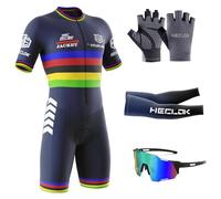 Homme Pro Trifonction Manches Courtes Sports Maillot Cyclisme de Plein Air Vêtements de Triathlon, 2024 Nouveau Kit Triathlon，Cyclisme pour Homme，Course À Pied, Natation, Cyclisme (TYP-3,L)