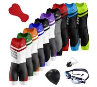 Homme Pro Trifonction sans Manches＋Professionnel de compétition Rembourré,Sports Maillot Cyclisme de Plein Air Vêtements de Triathlon,pour Course À Pied,Natation, Cyclisme,Excercice (TYP-8,5XL)