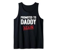 Homme Promoted to Daddy Again Stamp Father's Day Baby Announcement Débardeur