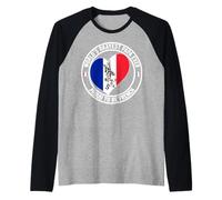 Homme Promu à Papa French Dad Daddy Bruh World's Okayest Dada Manche Raglan