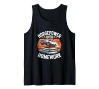 Homme Puissance au dessus des devoirs Cool Race Auto Design Dad Father's Débardeur