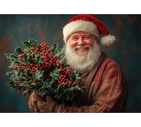 Homme Puzzle 1000 Pieces Adultes Le père Noël Puzzles Classiques Panorama Bois Difficile Impossible Geant Jigsaw Jeu éducatif Défi Jouet pour Enfants et Adulte dès 14 Ans Cadeau Homme Femme P-947