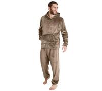 Homme Pyjama Flanelle Ensembles de Pyjama Homme Coton Vêtements de Nuit Haut Deux Pièces Chaud Pyjama Sets Boutonnés à Manches Longues | Loungewear