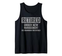 Homme Retired Under New Management Funny Grandpa Retirement Débardeur