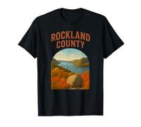 Homme Rockland County NY Scenic Hudson Valley Bridge Feuillage d'automne T-Shirt