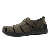 Homme Sandale - WALK IN THE CITY - Cuir Nubuck douce - Marron 42
