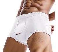 Homme sans Déformation Boxer Coupe Ergonomique Doublure Avant Confort Et Maintien sous Vêtements en Coton Elastique Boxers Courts en Coton Stretch sous-Vêtement Fitted