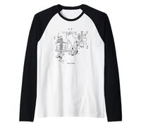 Homme Schéma de carburateur vintage - Graphique moteur voiture et moto Manche Raglan