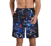 Homme Short De Bain Formules D'Équations Mathématiques Physique Coloré Casual Maillot Surf Étanche Herren Swim Shorts pour Eté Natation Sport 3XL