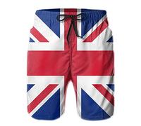 Homme Short De Bain, Union Jack, Drapeau du Royaume-Uni, Séchage Rapide Swim Shorts Confortable Short De Planche pour Vacance Piscine Été 3XL