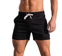 Homme Shorts de Sport Coton Court Course à Pied Léger Séchage Rapide Running Jogging Fitness Short avec Poches Short d'escalade Casual Pantalon de survêtement Pantalons Courts