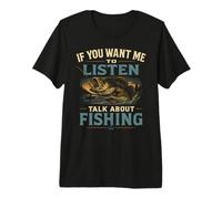 Homme Si tu Veux Que Je t'écoute, Parle de pêche T-Shirt Haut de Gamme